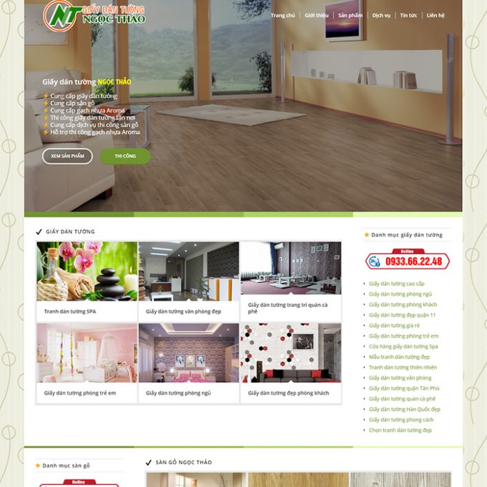 Thiết kế website giấy dán tường